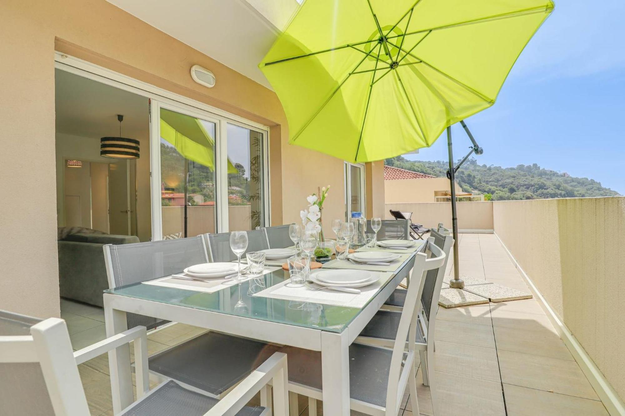 Spacieux Rooftop Parking, Terrasse Ensoleillee Menton Exterior foto